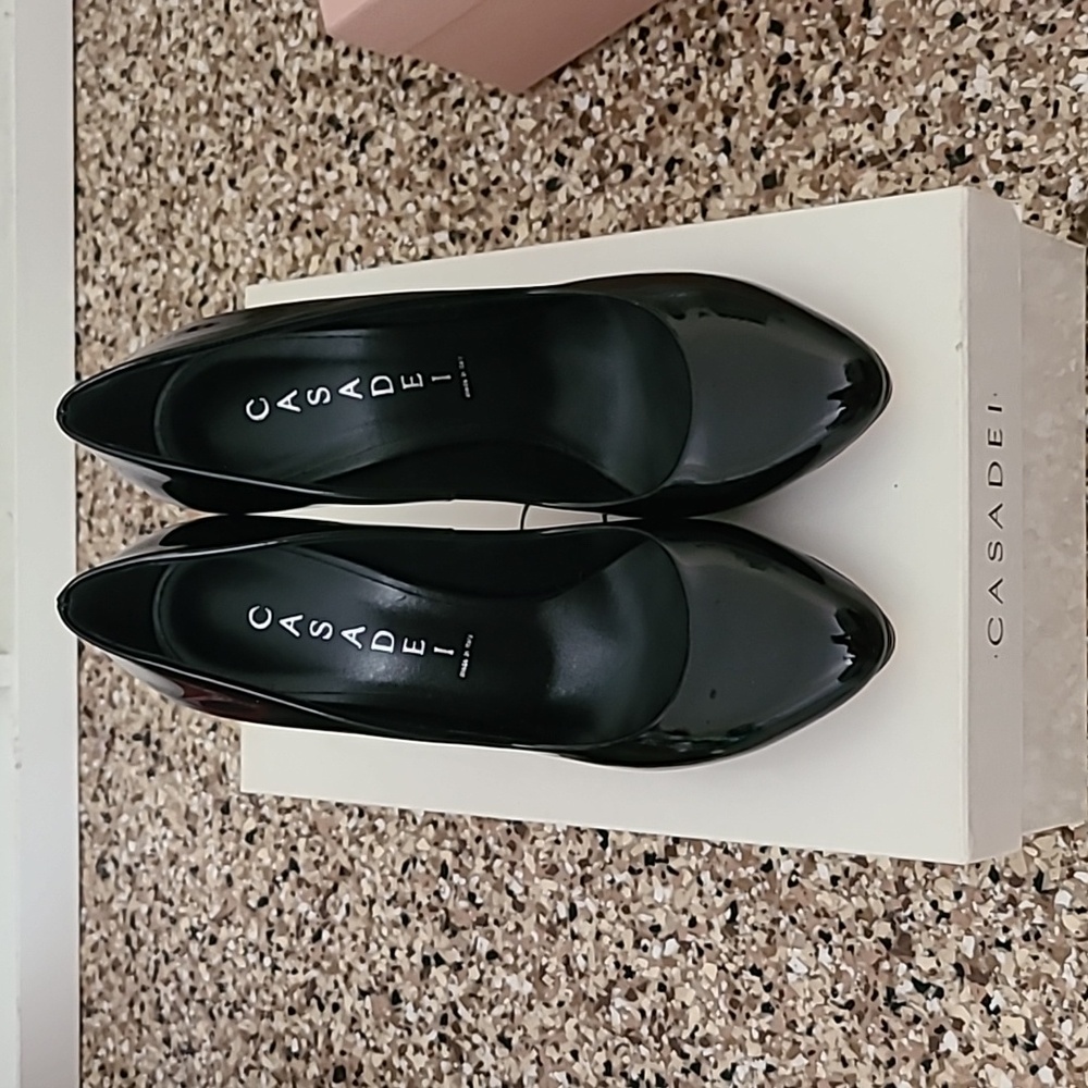 Casadei Patent platform heels